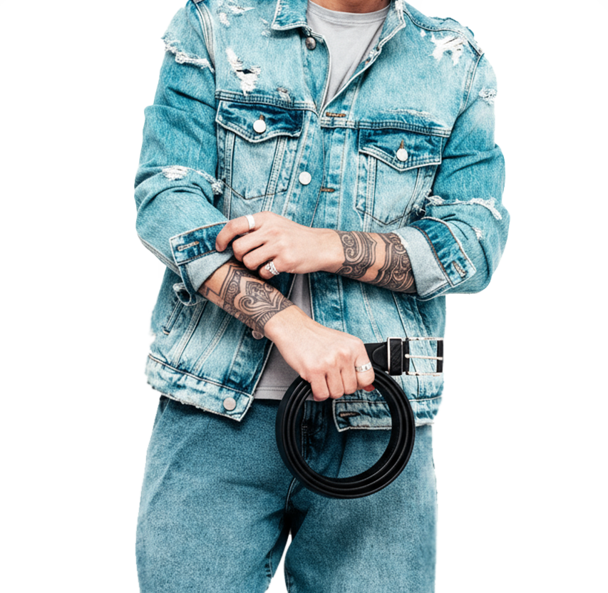 African Dawn Leather Belt