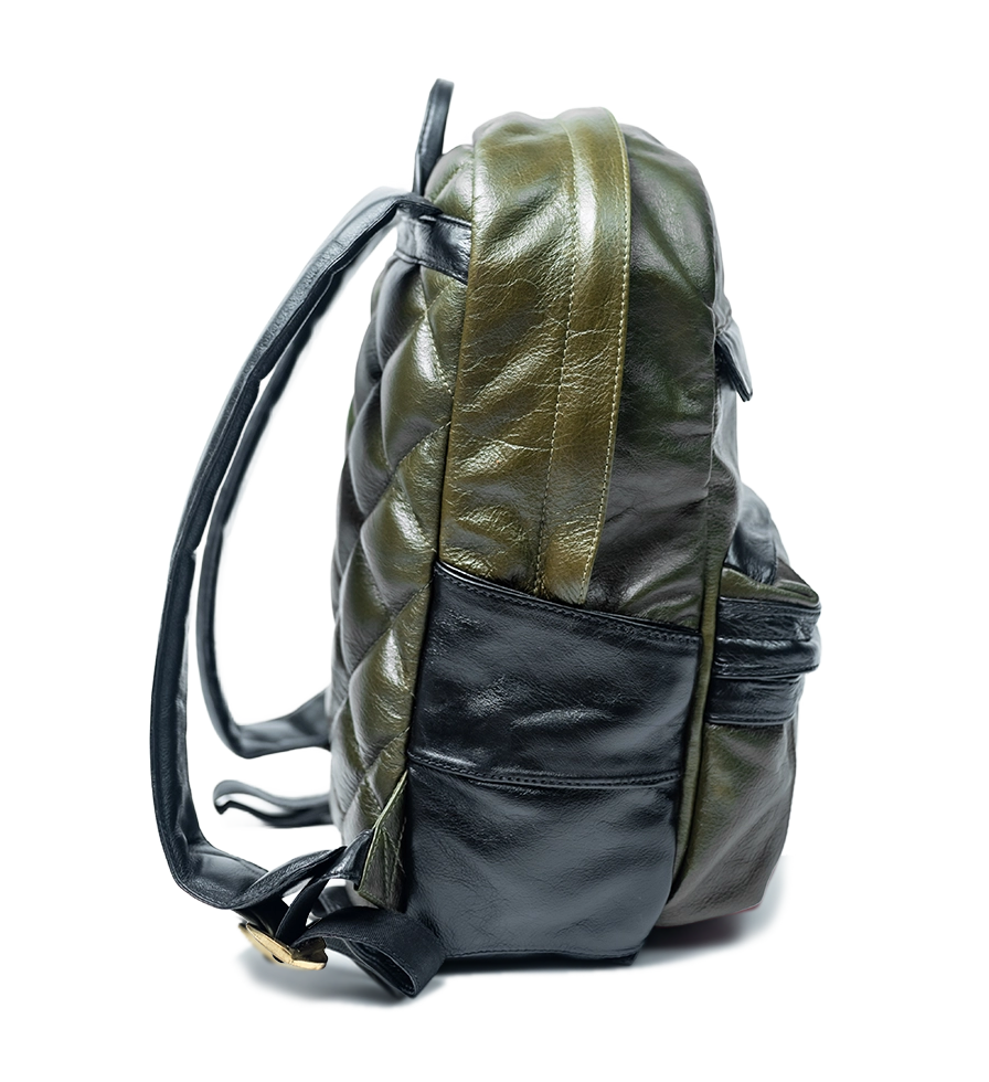 CHARGEO Leather Bag Centurion Avocado-Side Left View CHARGEO Leather Bag Centurion Avocado-Side Left View