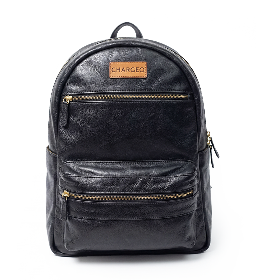 CHARGEO Leather Bag Morningside CharcoalFront View