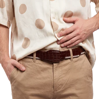 Safari Crocodile Belly Belt