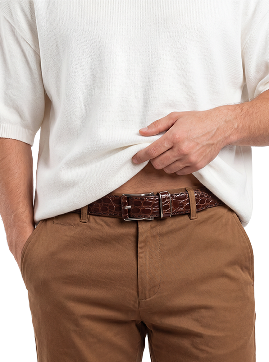 CHARGEO Model on The Sahara Crocodile Skin Belt