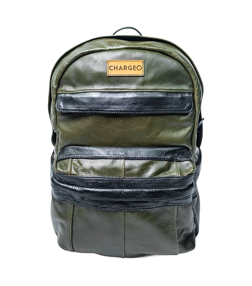 Chargeo Leather Bag Centurion Front View