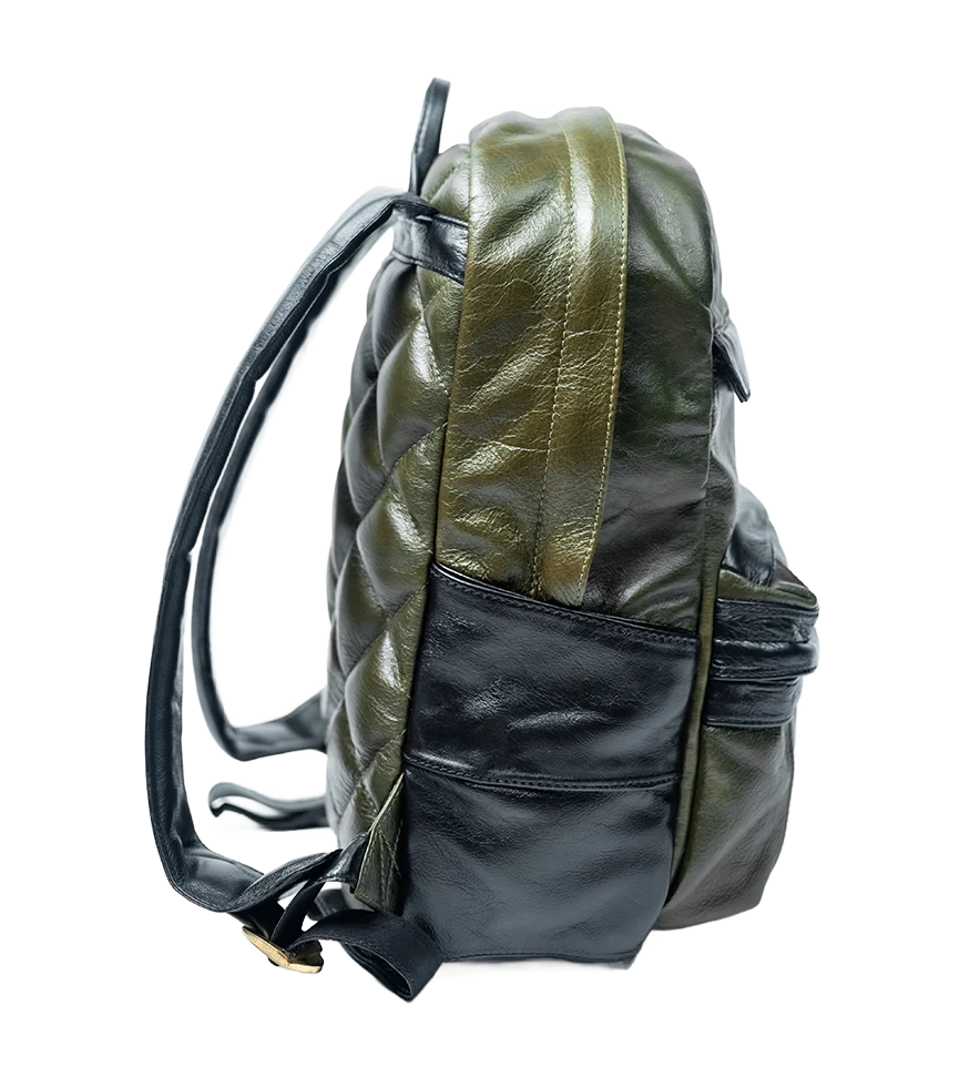 Chargeo Leather Bag Centurion Avocado Side Left View