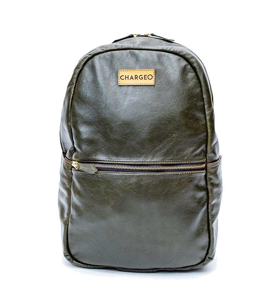 Chargeo Leather Bag Fourways Front View