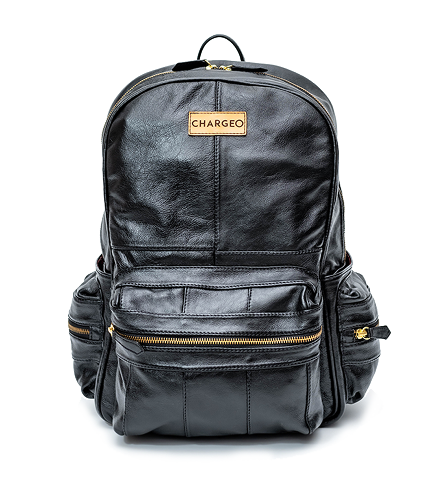 Chargeo Leather Bag Hydepark Front View