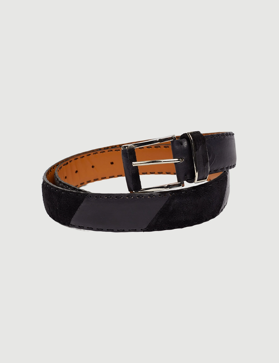 Savuti (Mystery) Sartorial Suede _ Smooth Leather Belt Savuti (Mystery) Sartorial Suede _ Smooth Leather Belt