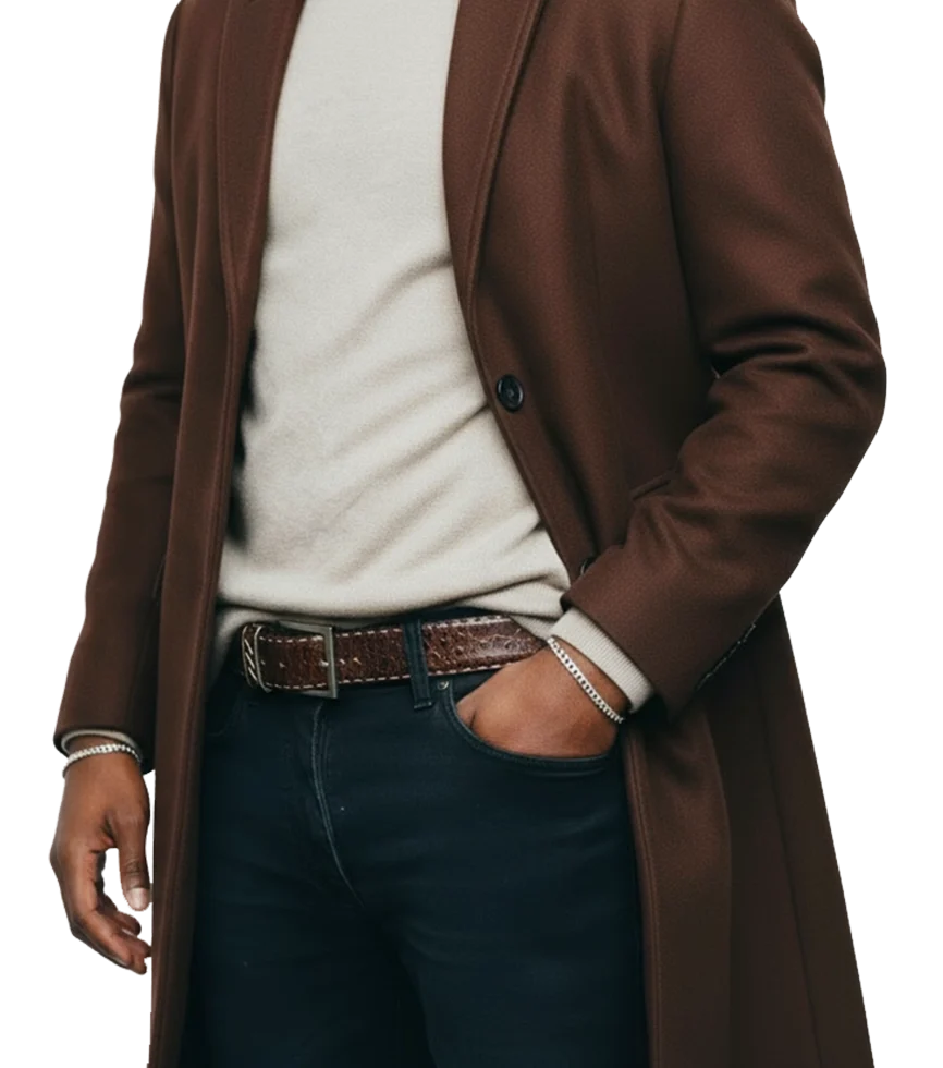 Serengeti Ostrich Leg Belt (Brown)