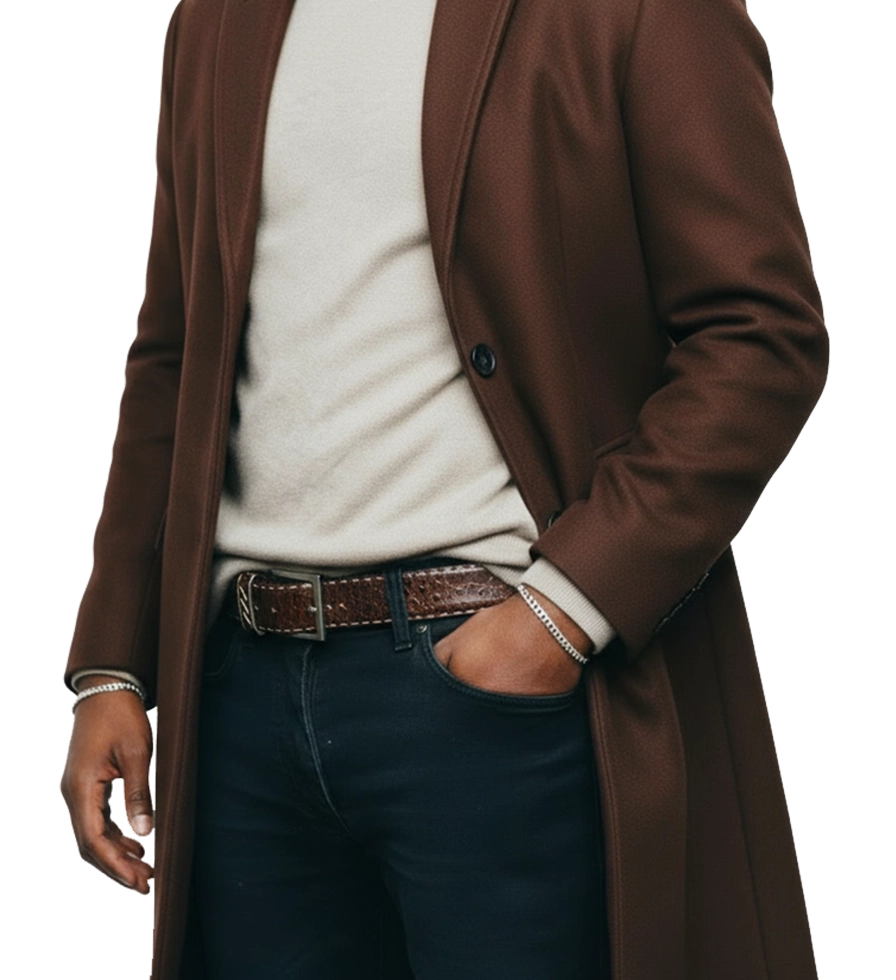 Serengeti Ostrich Leg Belt (Brown)