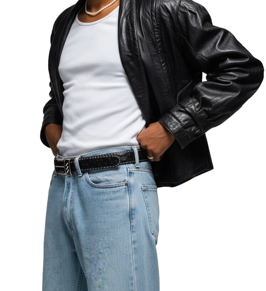 Serengeti Ostrich hide Belt