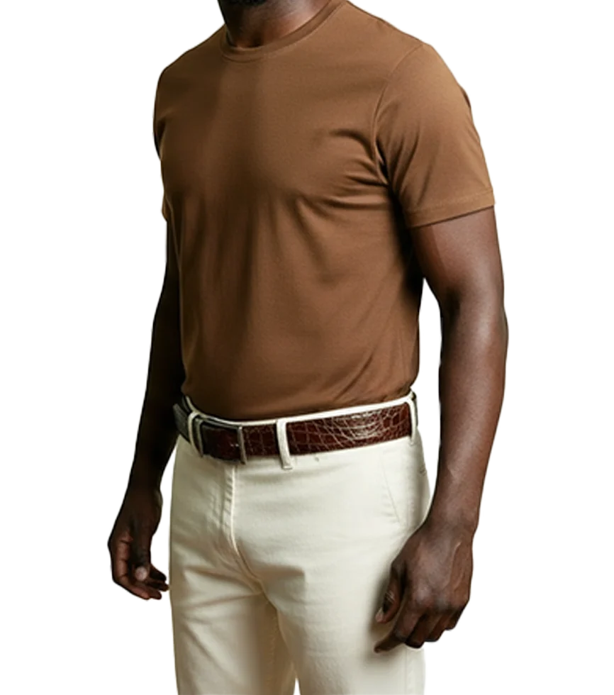 The Sahara Crocodile Skin Belt