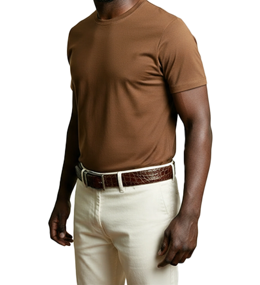 The Sahara Crocodile Skin Belt