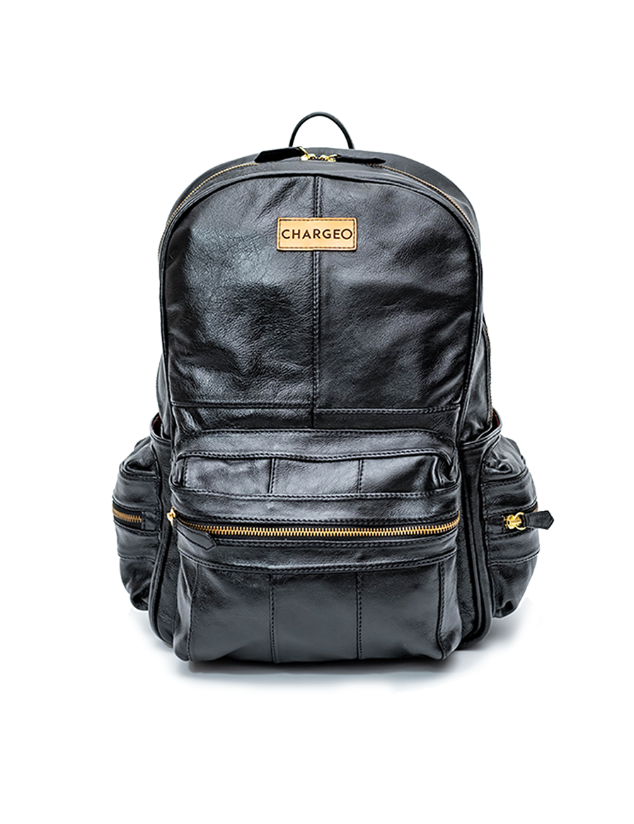 Men's Genuine Leather Backpack — Hyde Park | CHARGEO™