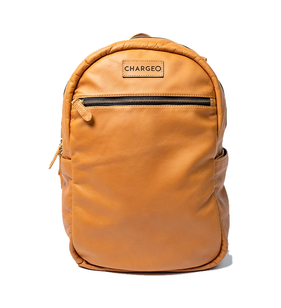 CHARGEO Leather Bag Bryanston Butter Tan Front View