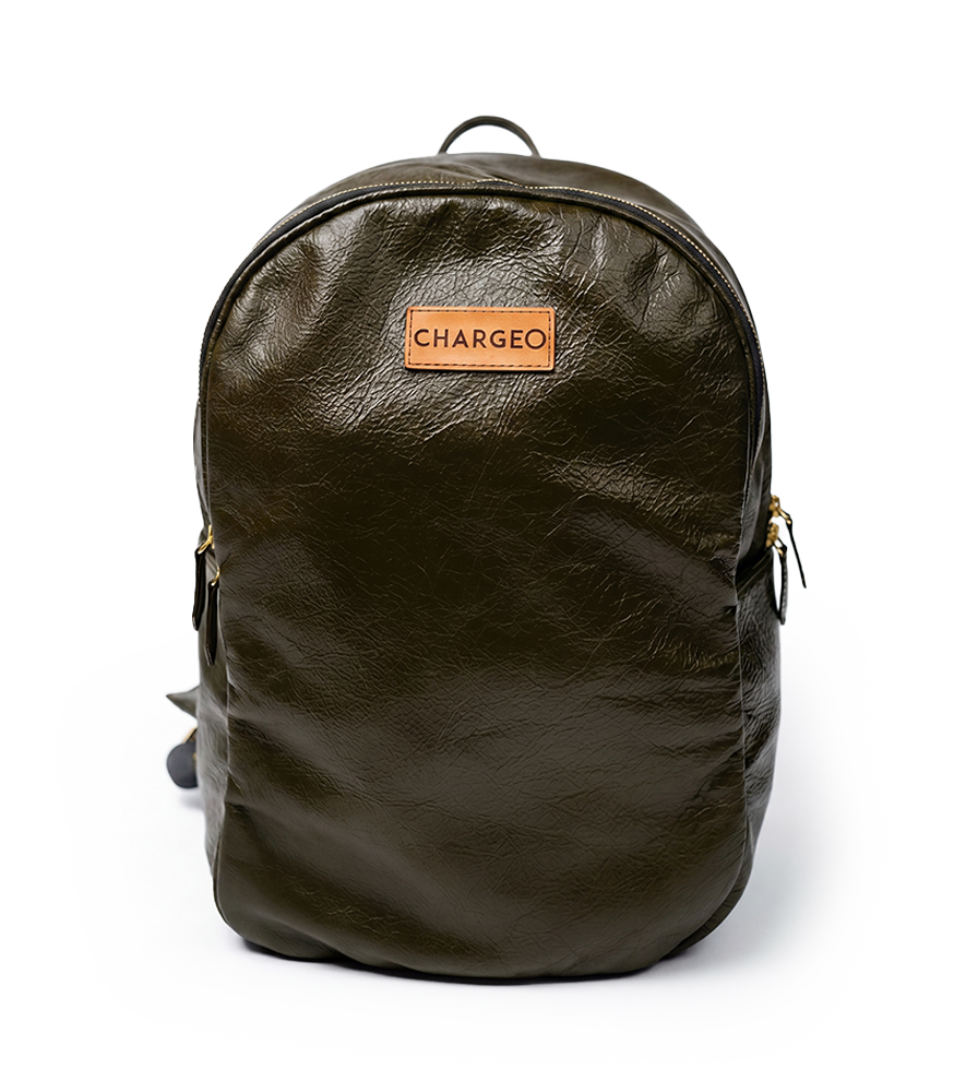 CHARGEO Leather Bag Constantia Avocado Front View