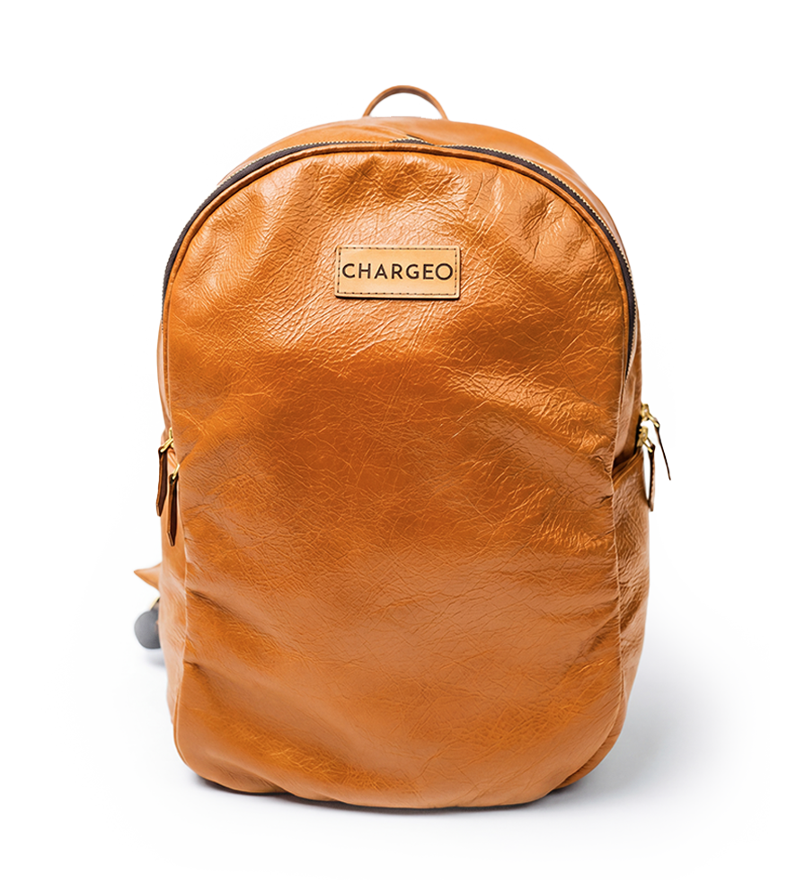 CHARGEO Leather Bag Constantia Butter Tan Front View