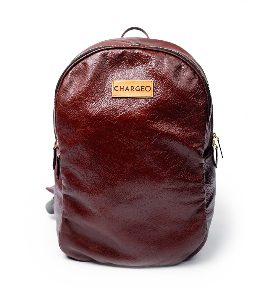 CHARGEO Leather Bag Constantia Cognac Front View