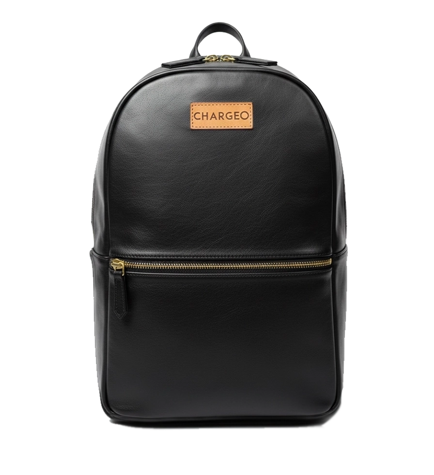 Charcoal Chargeo Leather Bag Fourways Front View