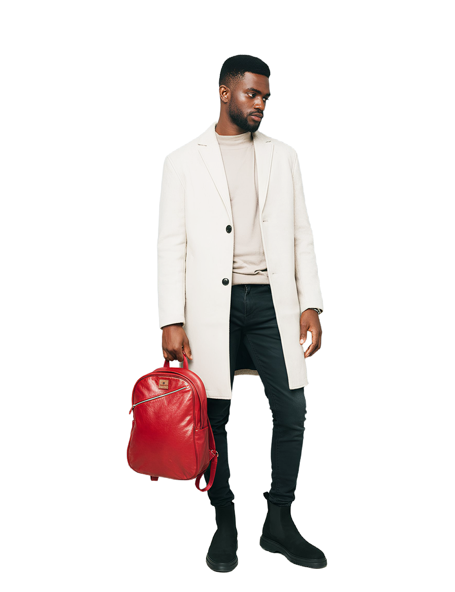 Chargeo Pretoria Model Hanging the bag with one hand 1