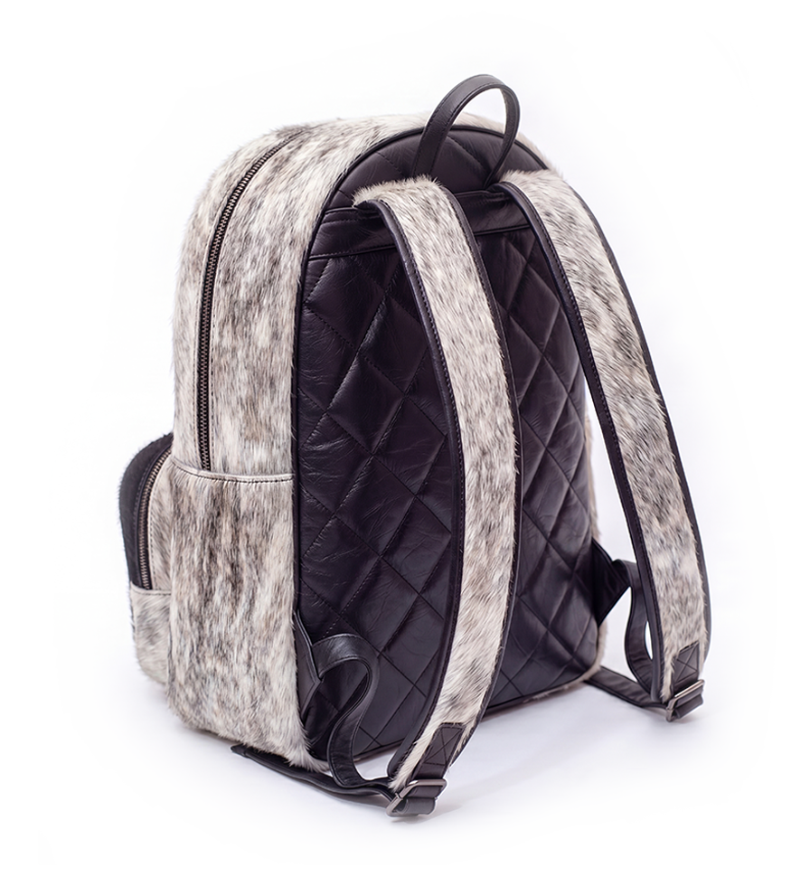 Brindle Cowhide Bag — Zulu Treasure Backpack | CHARGEO™
